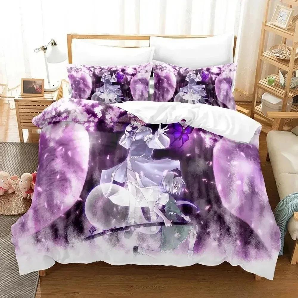 3D Touhou Project Ремилия Алая Комплект Постельного Белья Картонная Коробка Аниме Взрослые Дети Спальня с Мягкой Тканью Пододеяльник Комплекты 3D Каваи Молодые Девочки