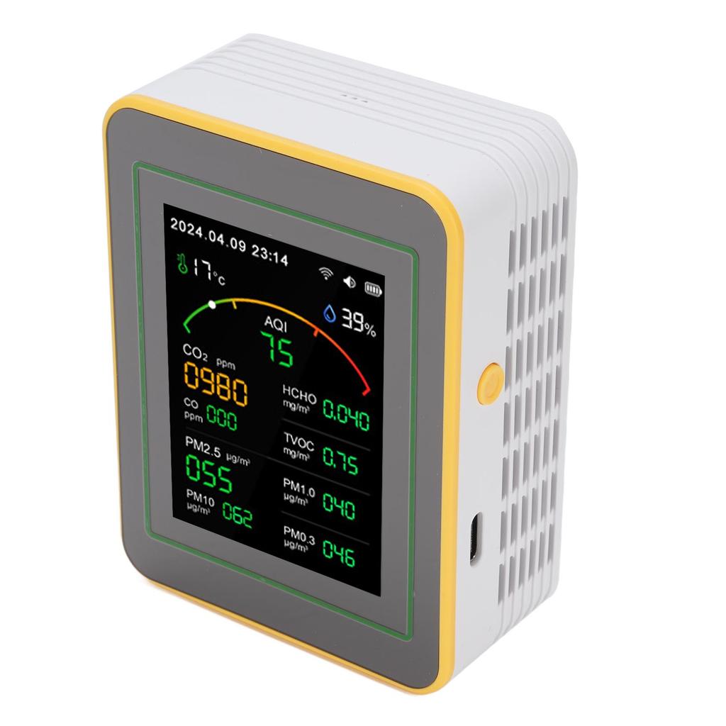 Air Quality Detector 15 In 1 WIFI APP Control CO2 HCHO TVOC PM0.3 PM1.0 PM2.5 PM10 Temperature