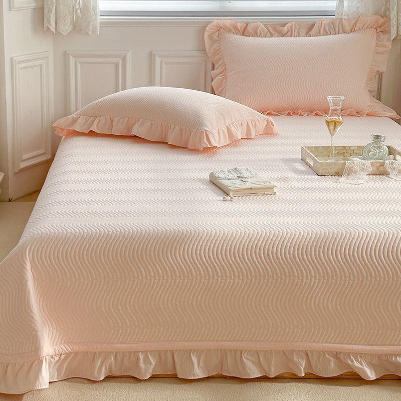 Покрывала для кровати, стеганое постельное белье, жаккардовое покрывало, домашнее одеяло, простыня с оборками (Нет наволочки)