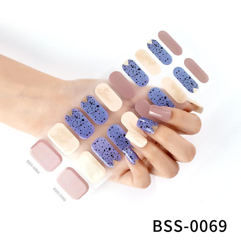20 гелевых наклеек для ногтей на пальцы 3D полуотвержденные наклейки для дизайна ногтей наклейки для дизайна ногтей