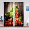 2 панели Различные зеленые овощи и фрукты Шторы для гостиной спальни кухни Жалюзи Обработка окна Декор Карманный карниз