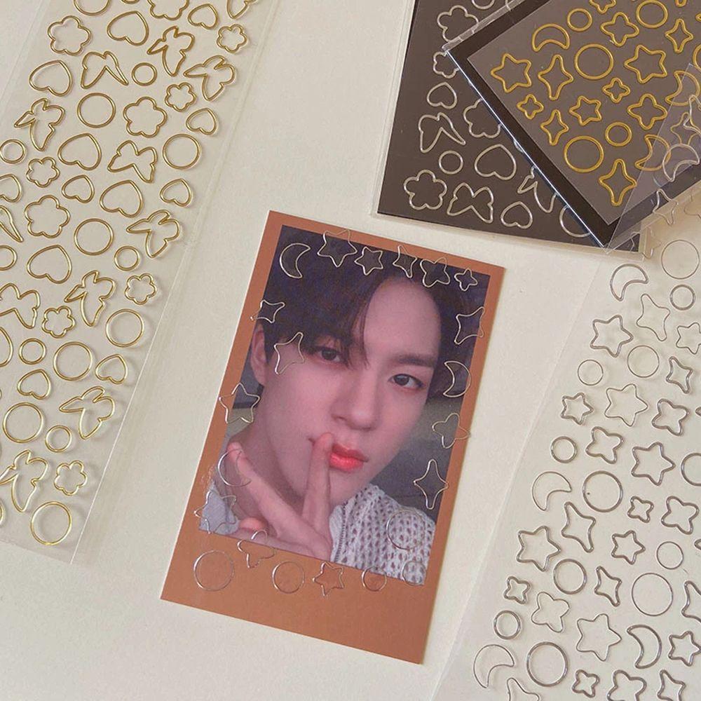 Decoration Stickers Transparent Bronzing Stickers Stars Moon Fantasy Series PVC Laser Stickers