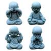 Мини статуэтка Будды из смолы, фигурка маленького монаха, коллекционная, скульптура для микроландшафта, для декора стола, автомобиля, офиса