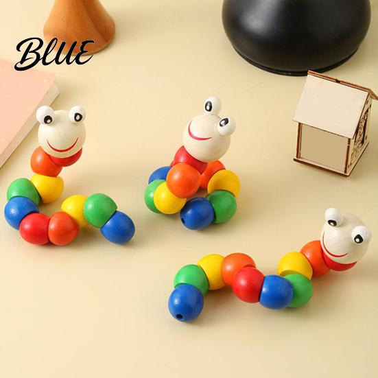 Toddler Caterpillar Toy Kids Wooden Bead Toy Educational Twisting for Fine Motor Skills Number Color Preschool Learning Toddlers Early Development