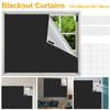 100% Blackout Curtain DIY Portable Travel Blocking Light Black Cloth No Drill Living Room Bedroom Home Cuttable