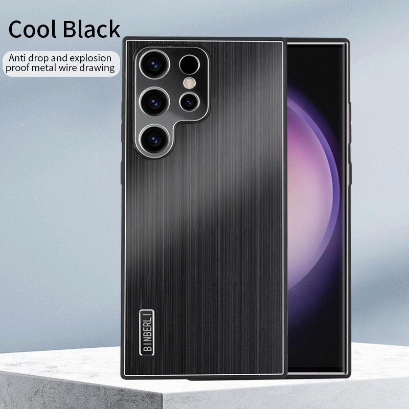 Подходит для чехла для мобильного телефона Samsung S24ultra S23plus Металлическая матовая задняя крышка Tup Противоударный чехол Легкий роскошный стиль