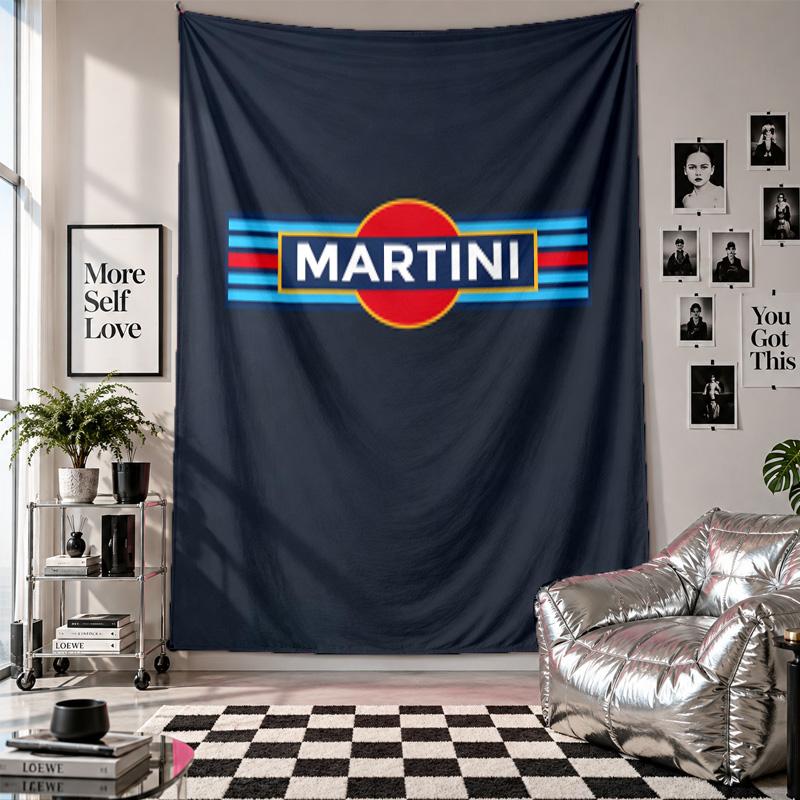 Wall TapestryMartini Racing Art Hanging Cloth Decorative Background Cover for Room Decoration