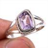 Natural Pink Amethyst Gemstone 925 Solid Sterling Silver Jewelry Ring S.7.5 C5f03