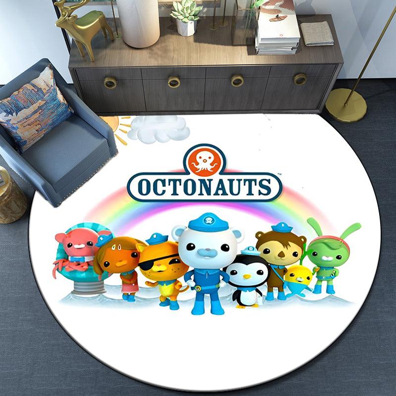 Ocean Explorers Adventure Round Rug for Livingroom,Bedroom, Palyroom, Chair Rug, Area rug, Circle Carpet, Fan Christmas gift