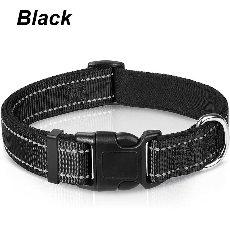 Reflective Dog Collar For Medium Large Dogs Soft Neoprene Padded Nylon Sturdy Adjustable Pets Collar for Medium Large Dogs