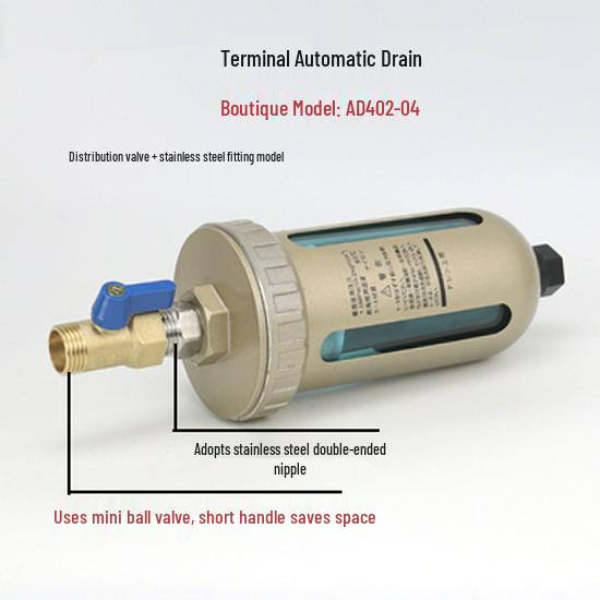 SMC Type 402 Air Compressor Filter & Oil-Water Separator with Automatic Drain (AD402-04)
