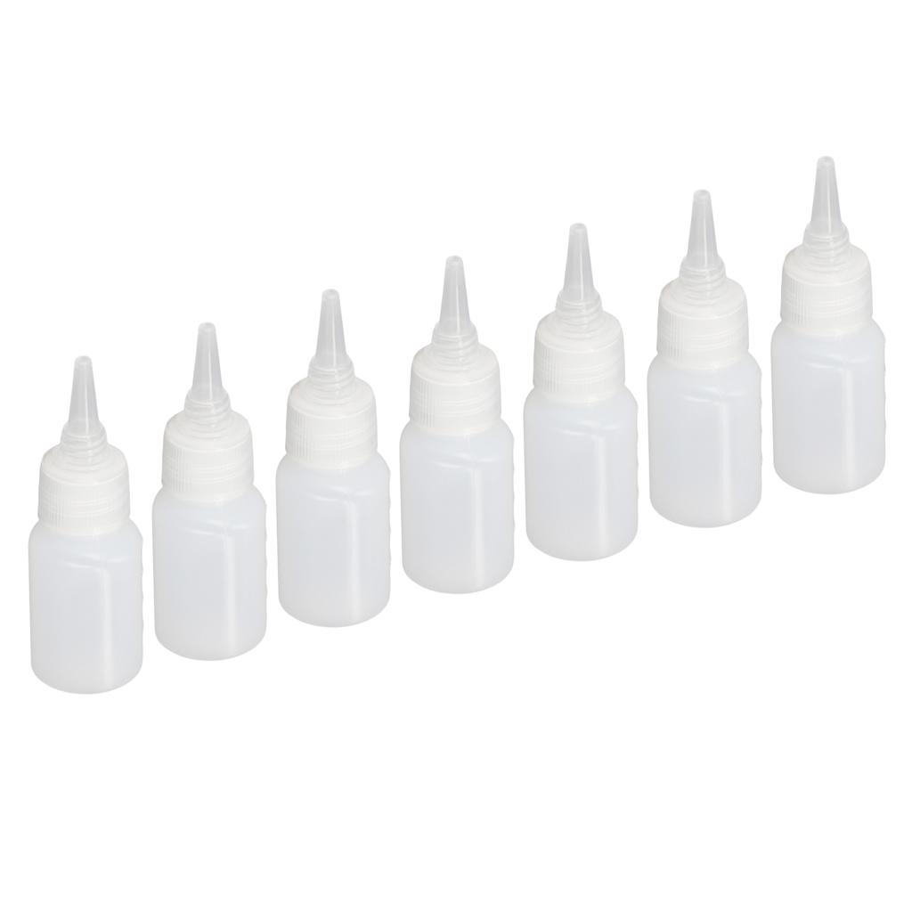 100Pcs Plastic Squeeze Bottles 20ml with Scale Tip Cap for Liquid Condiment Sauce Paint Oil Glue Icing Baking Art Craft