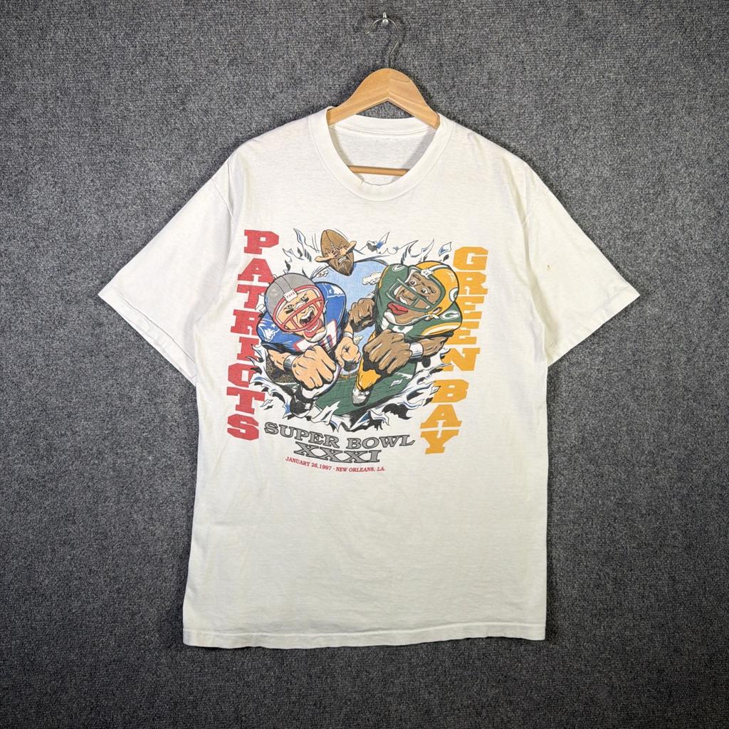 Vintage Green Bay Packers Shirt Large White 90s NFL Football Patriots Super Bowl Unisex T-Shirt