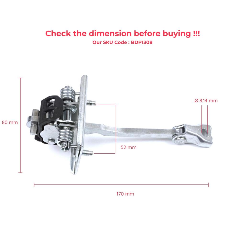 EDP1308 Front Door Hinge Stop Check Strap Limiter for Citroen DS5 2011-2018 9670813380