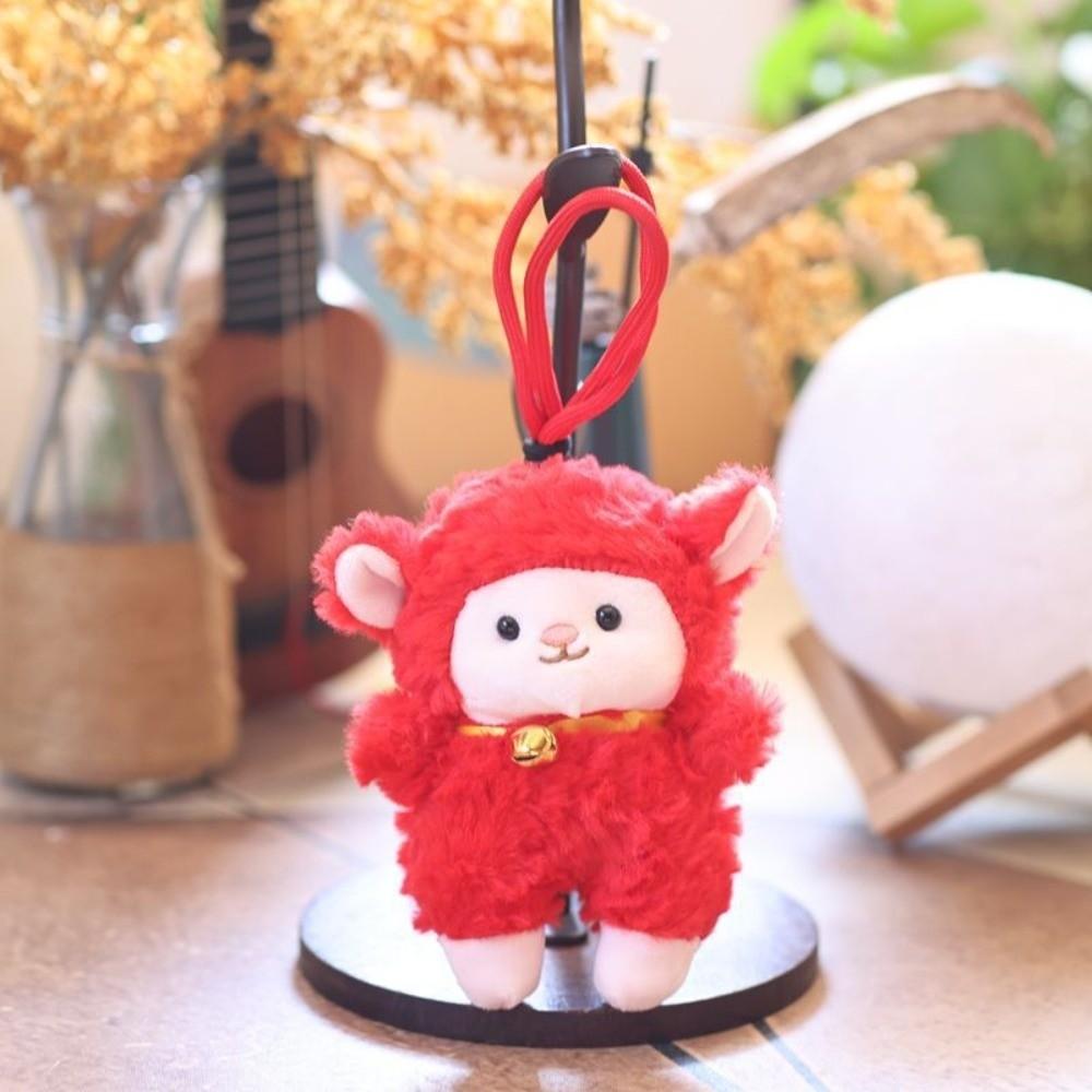 Standing/Sitting Mini Sheep Plush Keychain Cartoon Soft Lamb Doll Ornament Year of the Sheep