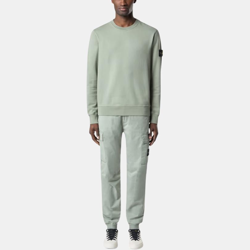 STONE ISLAND Свитшот мужской с длинным рукавом и круглым вырезом, с логотипом-нашивкой, зеленый K1S1561000-44S0051-V0055