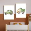 Настенный постер с игрушечной машинкой из мультфильма, автомобиль для мальчика, художественный принт, детская картина на холсте, скандинавские настенные панно для детской комнаты, украшение дома