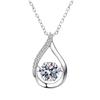 Water Drop Smart Zircon Necklace Female Korean Version 1 Carat Imitation Moissanite Pendant Jewelry