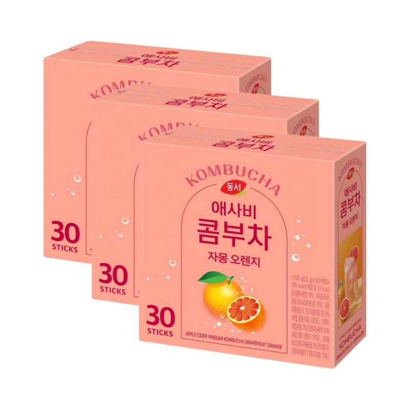 Dongsuh Яблочный уксус Комбуча Грейпфрут Апельсин 5 г X 30 Пакетиков