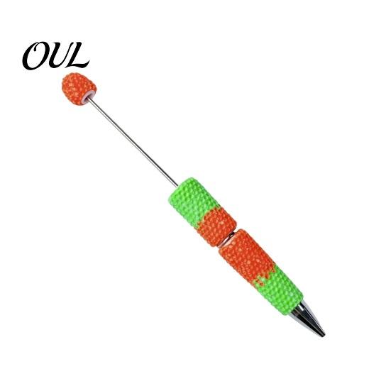 Handmade Pen Kits DIY Beadable Pen, Colorful Fancy Beaded Crafting Ballpoint Rainbow Gradient Pens Gift for Students, Party Favors, Creative