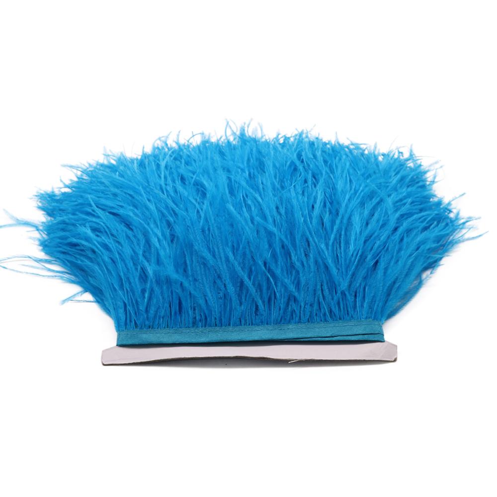 Feather1M 5M 10M 8-10см Черно-белые Страусиные Перья Тесьма Лента Многоцветные Перья для Шитья Перьевых Поделок Украшения Платья Одежды