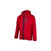 Sporty Zip-Up Hooded Jacket Men Outerwear Burgundy EK4625