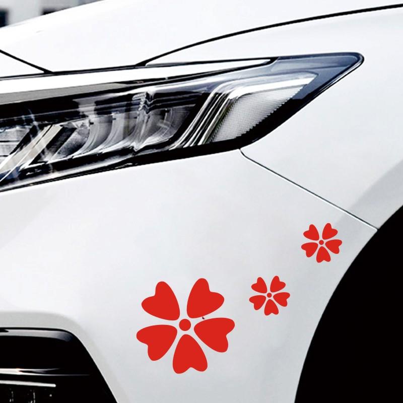 11pcs Sakura Car Stickers DIY Auto Fender Body Bumper Cover Scratch Decoration Flower Vehicle Accessories Durable Vinyl Decals