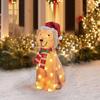New Realistic Christmas Light-Up Ornaments Acrylic Creative Yard Sculpture Light With Light Christmas Dog Light String
