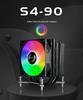 Черный Медный Кулер для CPU Black Fin с 4 Тепловыми Трубками для Платформ 2011, 115X и 1700 - Тихий Настольный Вентилятор