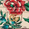 Gucci Кожаный держатель для карт с принтом узора Ophidia с металлическим декором Double G для женщин, несколько цветов