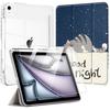 Case + Tempered Glass - E.F.Connection - for iPad Air 11 Inch - Shockproof - Integrated Stand - Cat Pattern