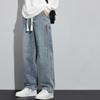 Широкие модные джинсы из денима, уличная одежда, лето, осень, высокое качество, повседневные, длинные, подходящие ко всему, брюки, мужские, тонкие, свободные