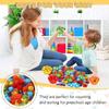Colorful Early Education Toy Rainbow Counting Pompoms Pompoms Tweezers Toy  Kids Early Education
