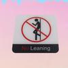 Acrylic Creative Signage No Leaning Sign Wall Label Sticker Warning Badge for Railings Fences Billboards Elevator Schools Parks Residential Areas
