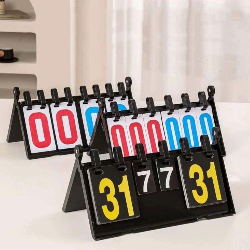 4-Digit Digital Flip Scoreboard Waterproof Tabletop Scoreboard Sports Scoreboard Outdoor Sports