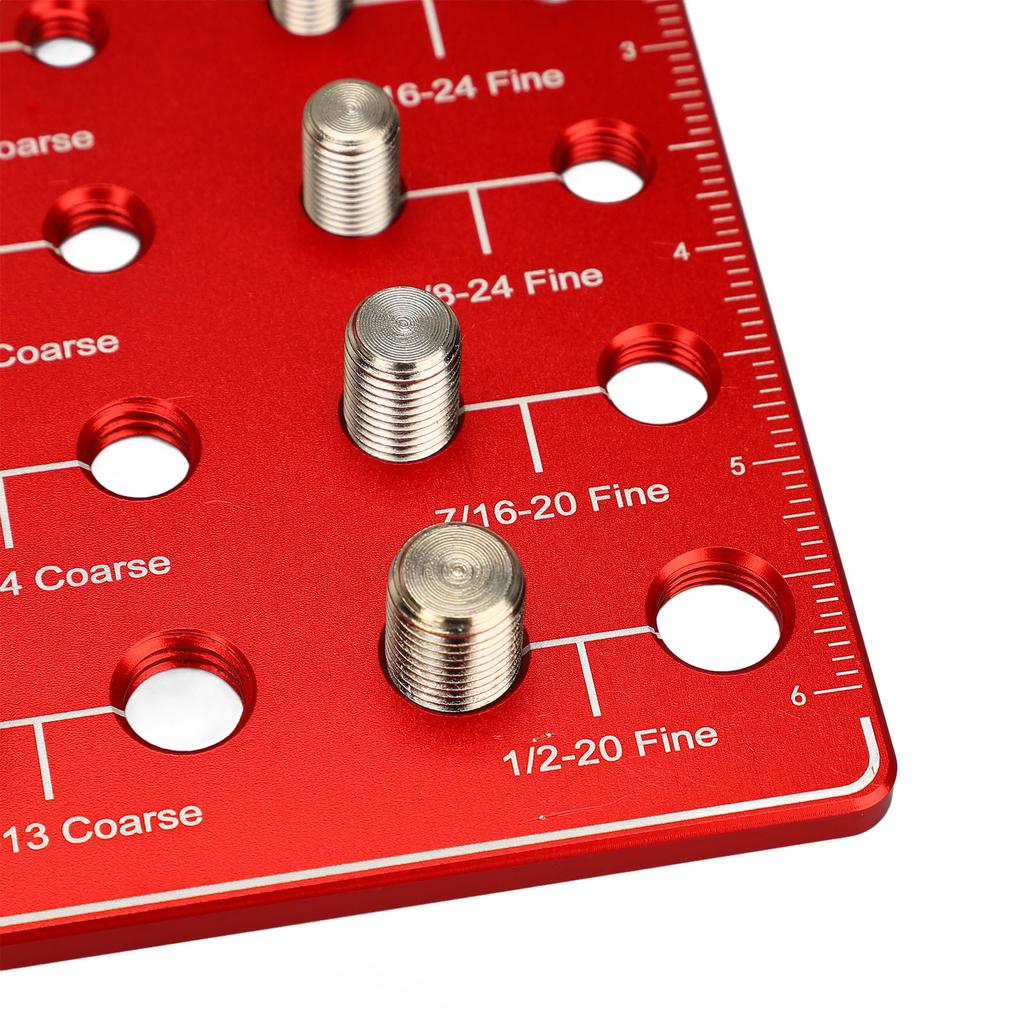 Прибор для проверки резьбы гаек и болтов, 28 отверстий, настенное крепление, идентификатор дюймовой и метрической резьбы для болтов и гаек