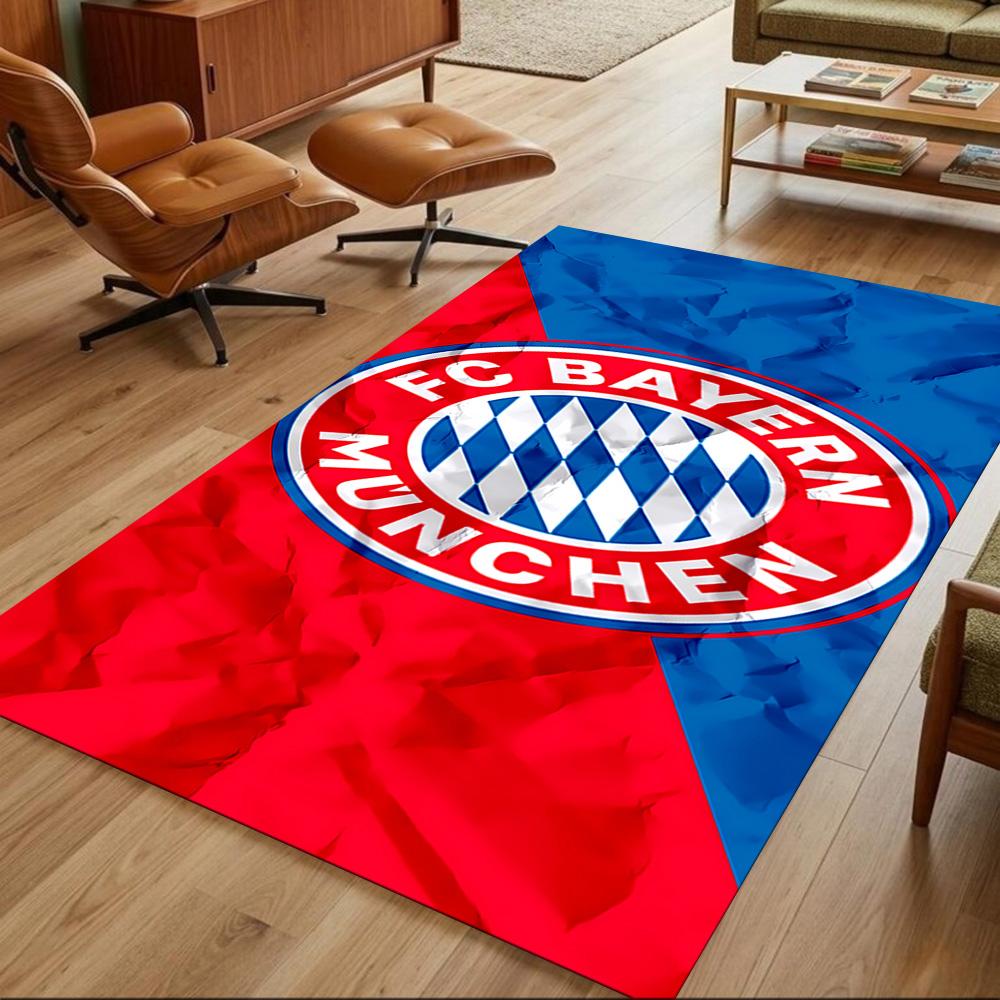 FC Bayern Munich Logo Floor Mat Perfect for Study room Bedrooms Playrooms Balcony Anti-slip Rug Decorate Offices Perfect Gift for Women/Men