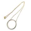 [N7158] - Gold Plated 'Navajos' Turquoise Gold Plated Necklace (circle)