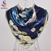 BYSIFA Blue Green Silk Scarf Shawl Ladies Accessories Fashion Brand Square Scarves New Elegant Female Head Neck Scarves Hijabs