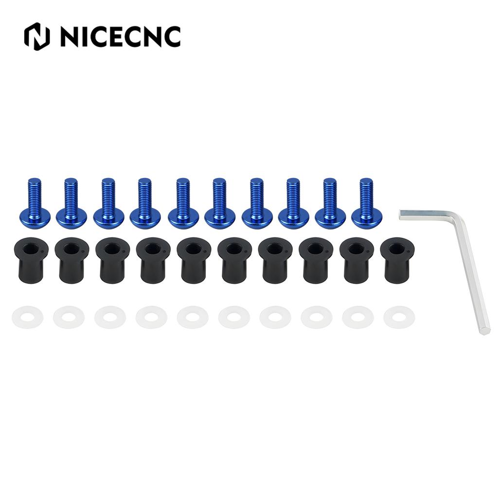 10PCS M5 Windshield Windscreen Fasteners Screws Bolts Nut Kit  For Yamaha KTM Honda BMW Suzuki Kawasaki Ducati Aprilia Triumph