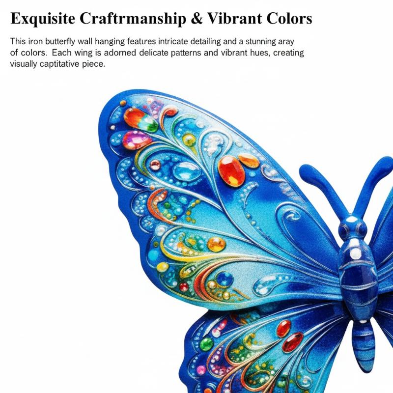 Vibrant Metal Butterfly Outdoor Wall Art 1/4Pcs Rustproof Decor for Garden Patio