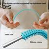 Набор из 2 силиконовых щеток-соломинок для глубокой очистки, мощная пищевая щетка для удаления пятен от молочного чая с нескользящей ручкой, инструмент для чистки соломинок
