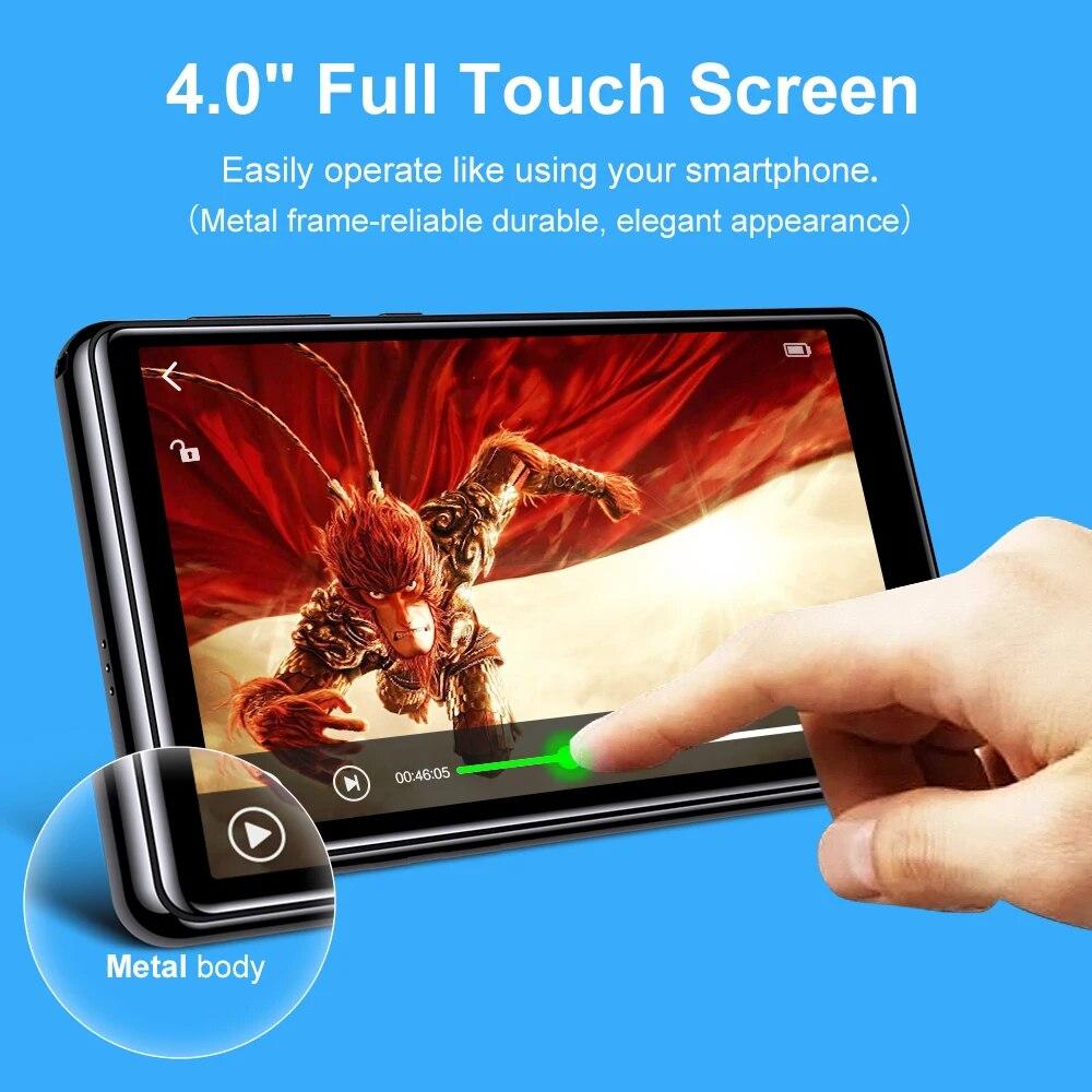HiFi MP3-плеер Bluetooth 5.0 MP4 MP5-плеер 4.0-дюймовый сенсорный экран Android 8.1 Smart System с потоковым музыкальным проигрывателем Spotify