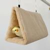 Bird Triangular House for Hanging Bird Pet Cute Sleeping Solid Warm Cave Play Cold Bird Bird Bird House for Java Small Hook and Chain Open On