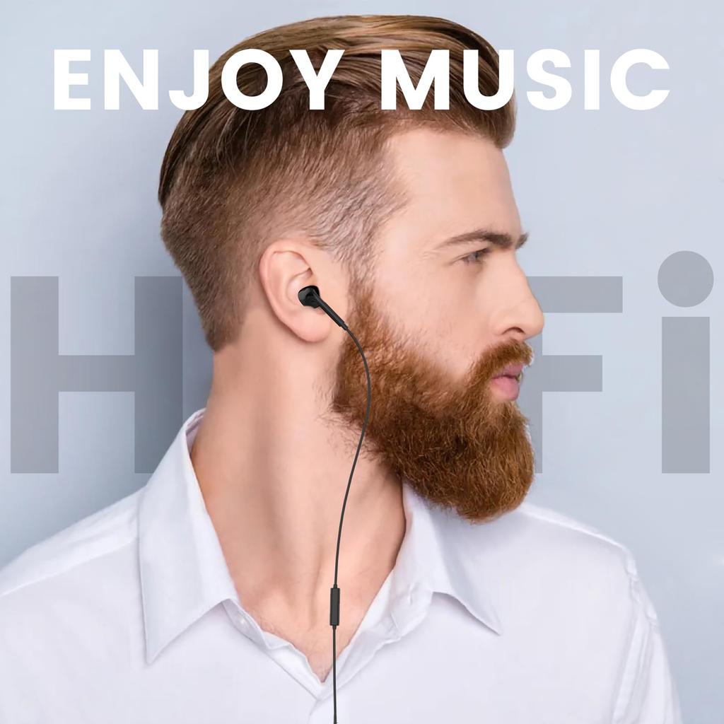 MOSWAG Wired Wired Earphones Noise Reduction Earphones Compatible with Sony Samsung S 23 S 21 Android MP 3 MP 4 Mm Smart Products Earphones, 3.5mm