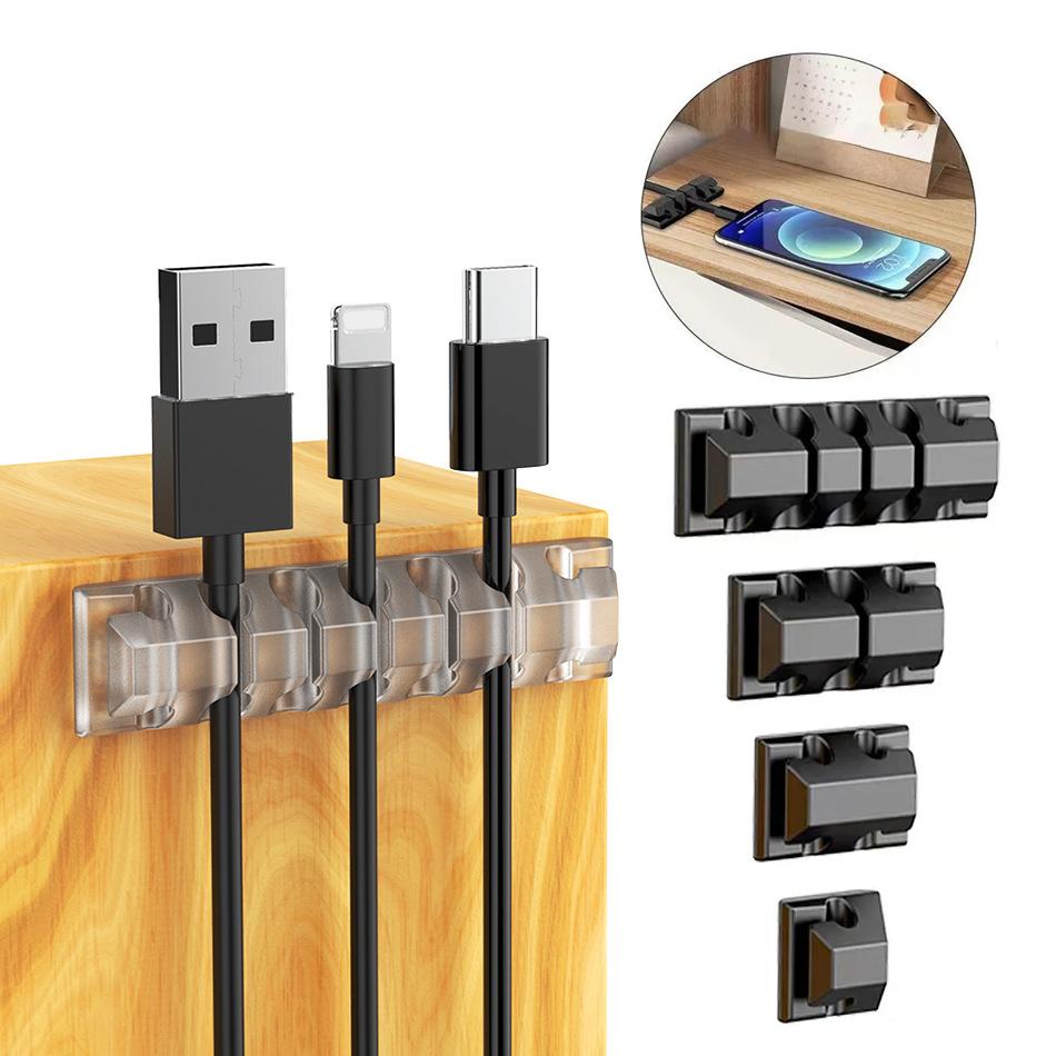 Силиконовый органайзер для кабелей USB-кабеля, намотчик, гибкий держатель для управления кабелями, зажимы для провода мыши, наушников, автомобильного провода