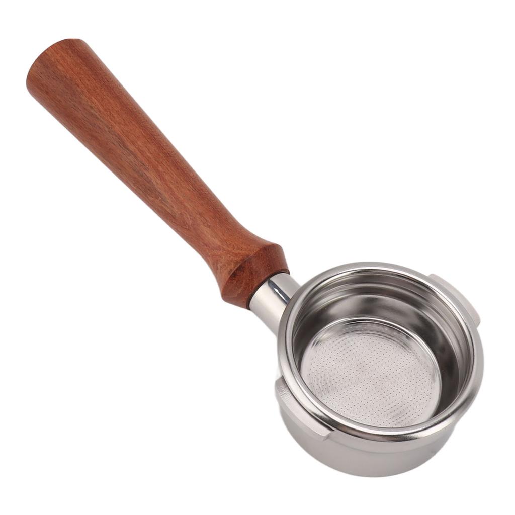 58 мм бездонный портафильтр с 2 ушками из нержавеющей стали и деревянной ручкой, съемный аксессуар для кофемашины