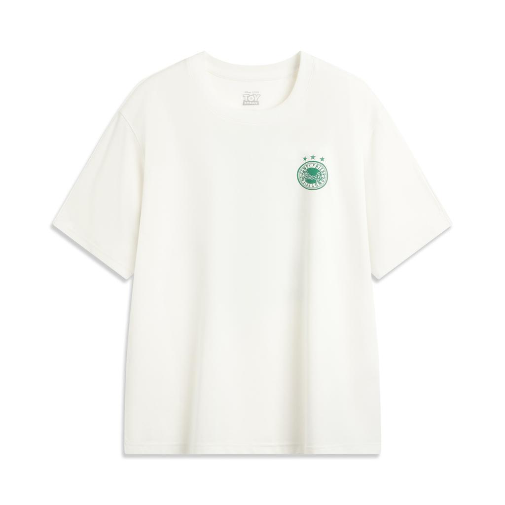 Li Ning X Серия Disney История игрушек Американский Ретро Повседневный Простой Принт Cool Dry Удобный Дышащий Футболка с Круглым Вырезом и Коротким Рукавом AHSV677-1