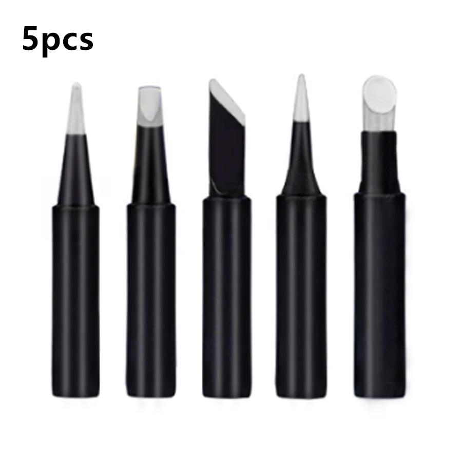 5 шт. Паяльные жала Электрический паяльник Подходящая паяльная головка Головка-капля для пайки С гильзой для паяльной головки