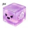 Ghost Stress Toy Halloween Cube Sensory Toy, Anxiety Relief Squeeze Slow Rising Glitter Pinch for Kids Adults Themed